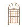 77-inch Outdoor Light Brown Vinyl Lattice Garden Trellis with Arched Top