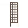 Outdoor 6-Foot Garden Trellis with Classic Lattice in Brown Pine Wood