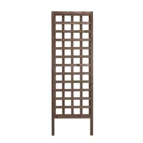 Outdoor 6-Foot Garden Trellis with Classic Lattice in Brown Pine Wood