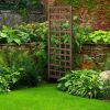 Outdoor 6-Foot Garden Trellis with Classic Lattice in Brown Pine Wood